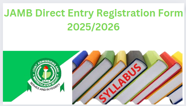 JAMB Direct Entry Registration Form 2025/2026