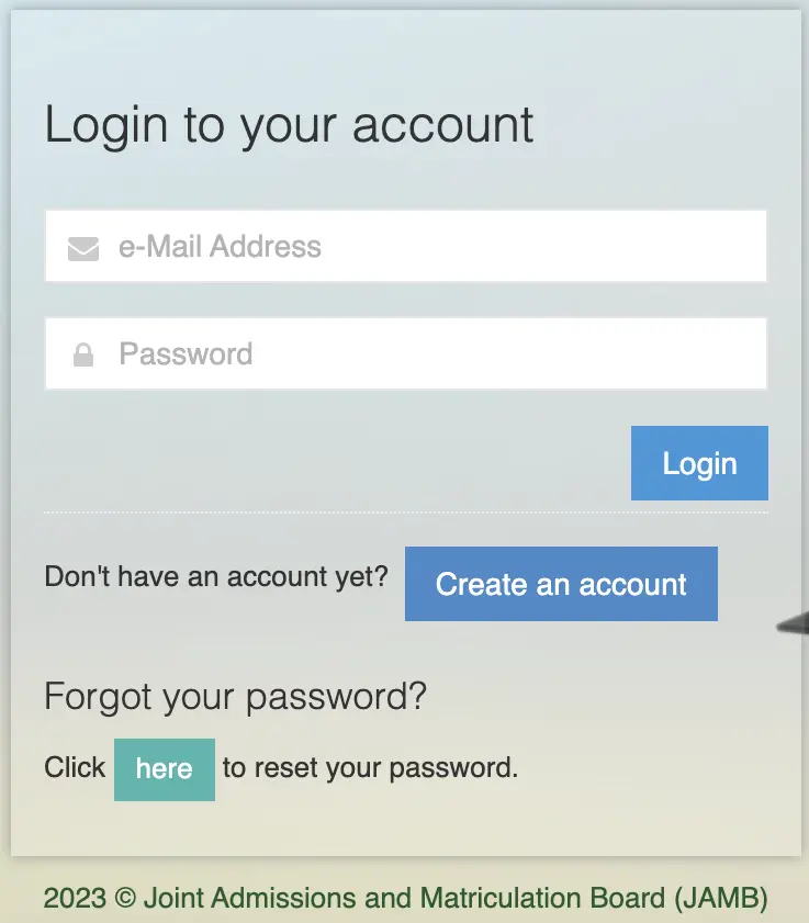 jamb-login-portal