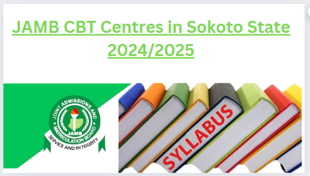 JAMB CBT Centres in Sokoto State 2025/2026