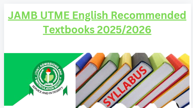 JAMB UTME English Recommended Textbooks 2025/2026