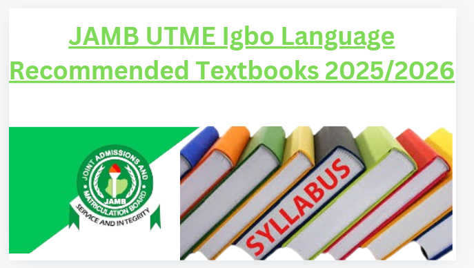 JAMB UTME Igbo Language Recommended Textbooks 2025/2026