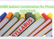 JAMB Subject Combination for Physics 2025/2026