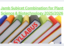 Jamb Subject Combination for Plant Science & Biotechnology 2025/2026